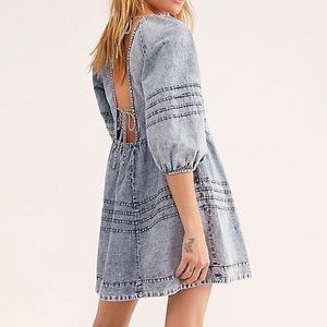 Free People Sweet Surrender Denim Mini Dress